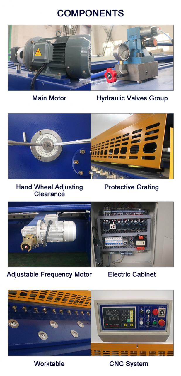 Cnc Nc Hydraulic Press Metal Guillotine Shear Machine For Carbon Stainless Steel Sheet カーボンステンレス鋼板用CNCNc油圧プレス金属ギロチンせん断機