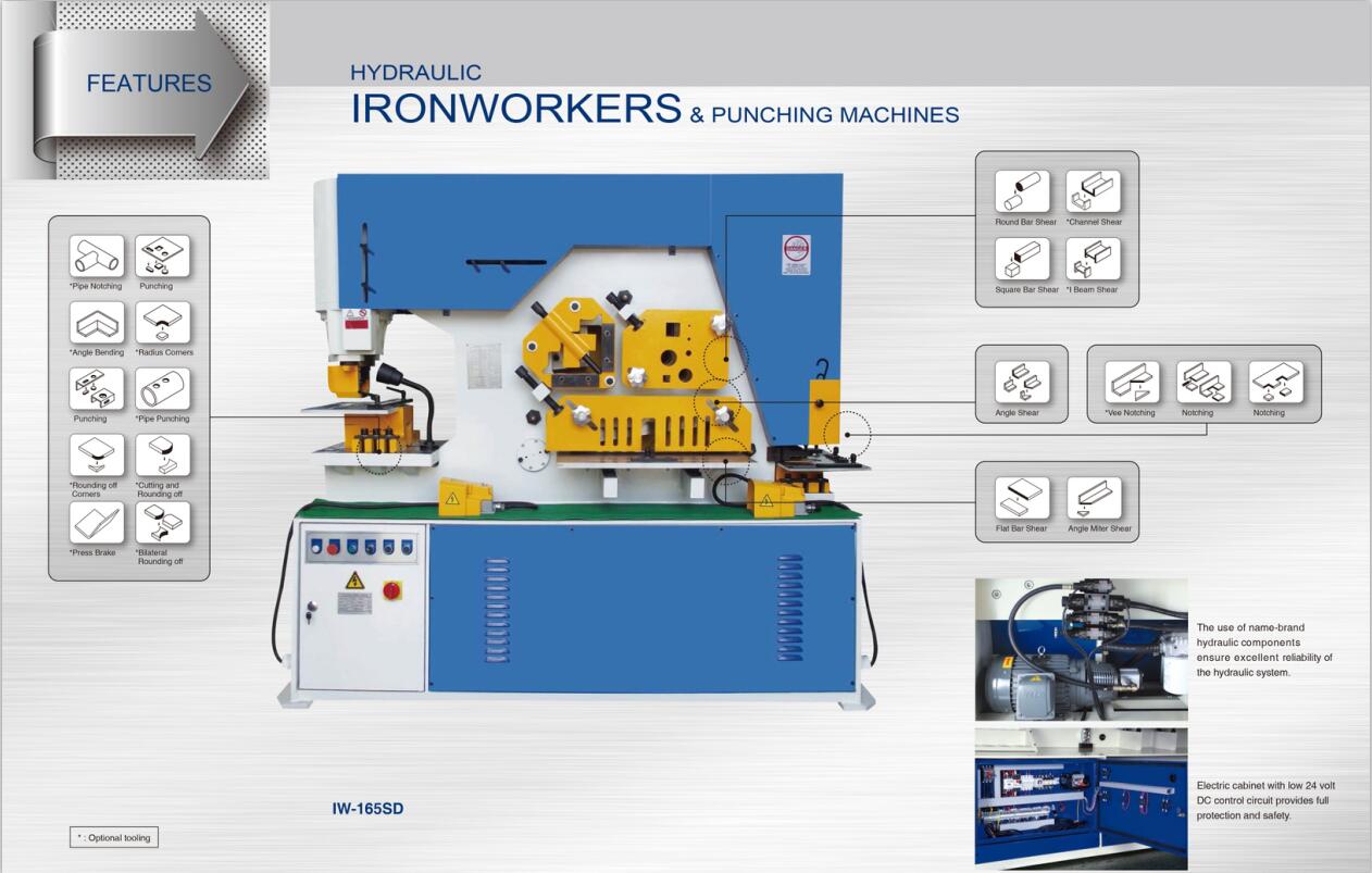 Metal Hydraulic IronWorker Machine Punching And Shearing Machine 金属油圧IronWorkerマシンパンチングおよびせん断機