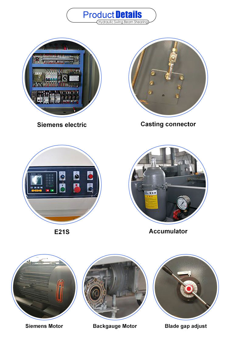 Qc12y-6x5000 Cnc Hydraulic Shearing Machine For Sheet Metal Cutting With Ce Qc12y-6x5000CnでCeを使用した板金切断用油圧せん断機