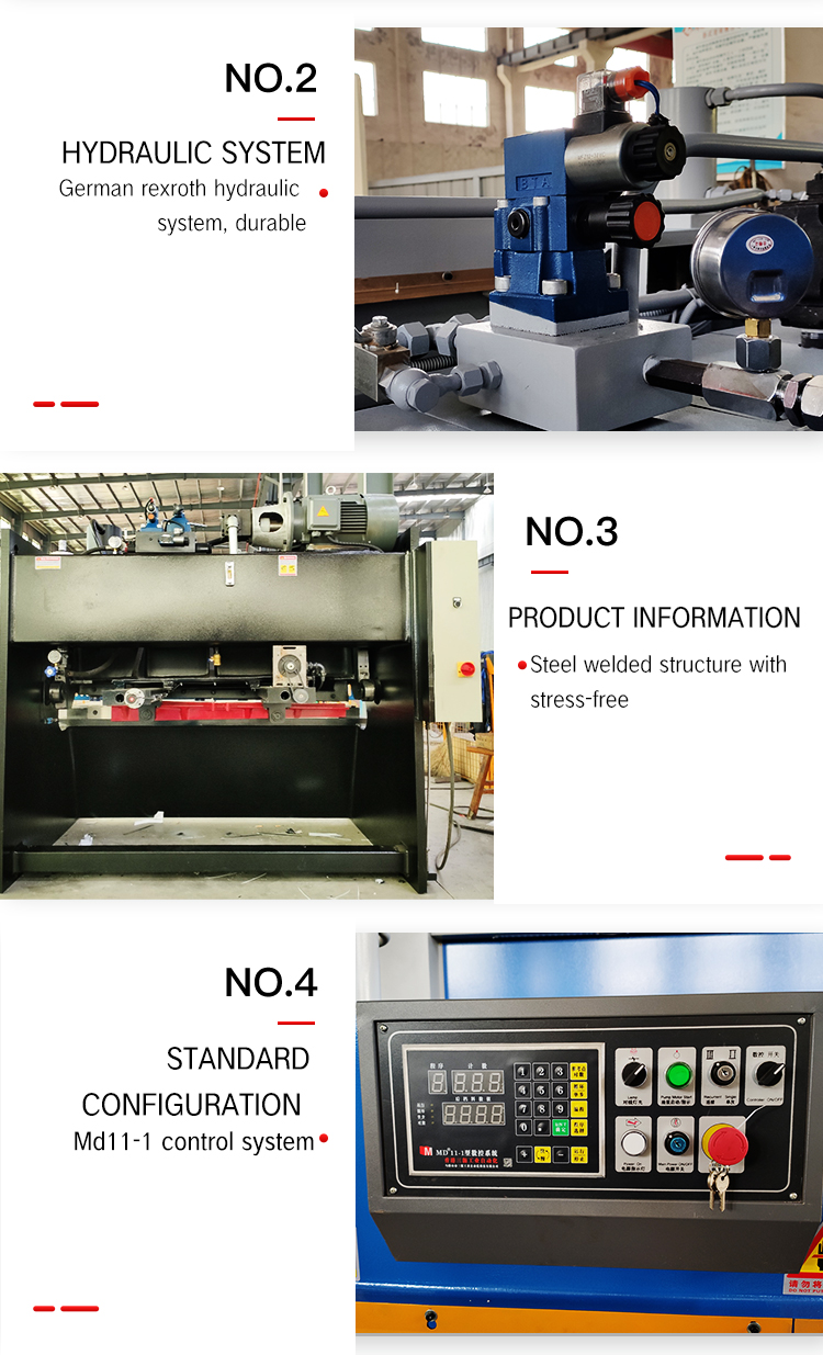 Shear Cutting Machine Guillotine Metal Hydraulic Shearing Machine Qc11Y/K せん断切断機ギロチン金属油圧せん断機Qc11Y/K